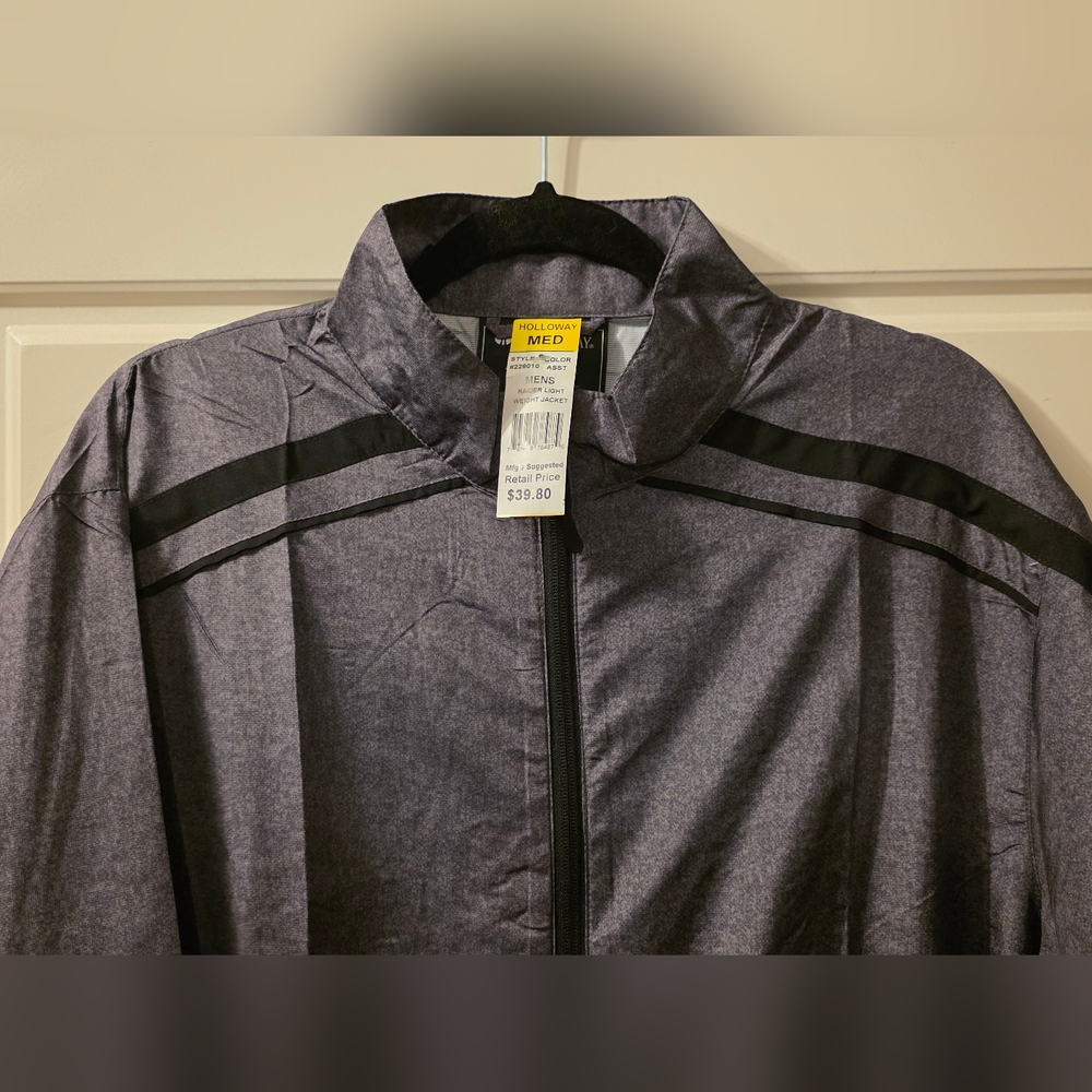 Mens Medium - Holloway Raider Light Weight Jacket Grey/Black - Picture 2 of 4